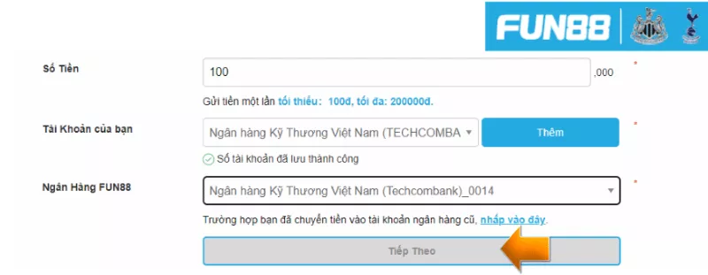 Hướng dẫn nạp tiền Fun88 dễ dàng nhanh chóng 7 lựa chọn ngân hàng fun88 muốn gửi tiền