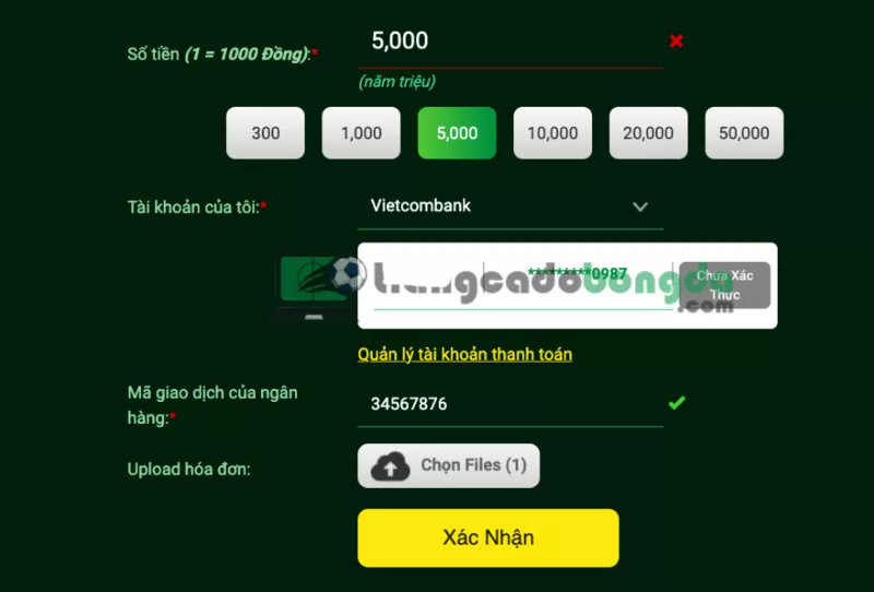 Hướng dẫn nạp tiền Fb88 trong vòng 3 phút 16 nhập thông tin nạp tiền Fb88