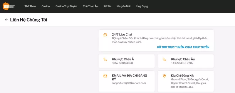 Web cá độ uy tín 188Bet - Hướng dẫn chơi cá cược bóng đá 188Bet chuẩn 15 Dịch vụ chăm sóc khách hàng 188bet chu đáo