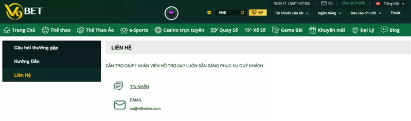 Nhà cái bóng đá V9bet - Chi tiết cách chơi cá cược bóng đá V9bet 14 Dịch vụ chăm sóc khách hàng V9bet
