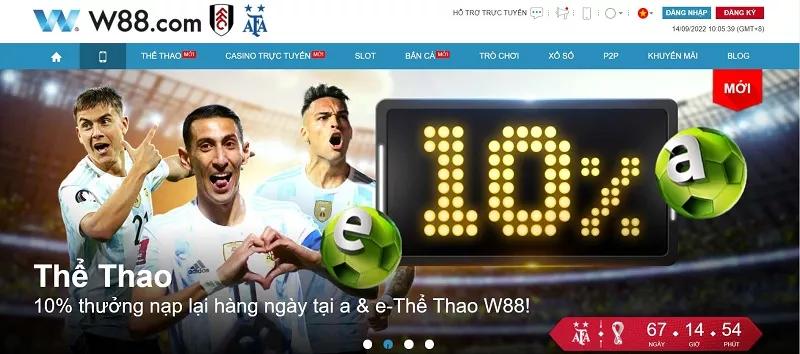 Trang cá độ W88 - Cách chơi cá cược bóng đá W88 chi tiết 17 giao diện w88 đẹp mắt