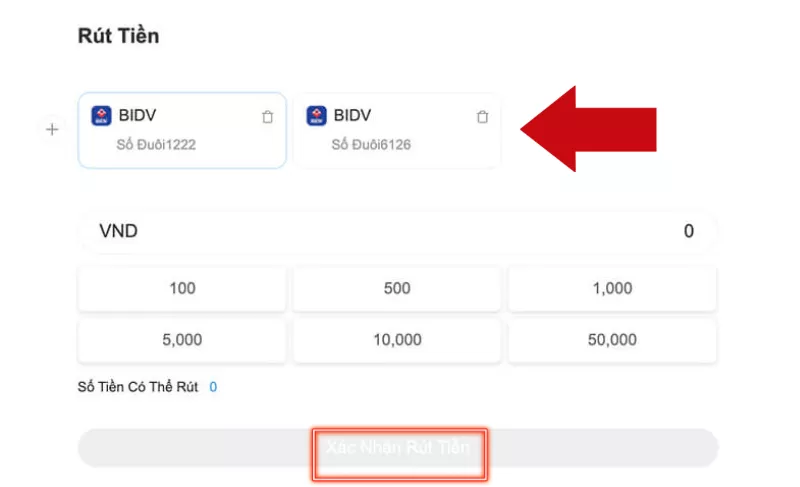 Hướng dẫn rút tiền 8xBet an toàn về tài khoản ngân hàng 20 Nhập số tiền cần rút để rút tiền 8xbet