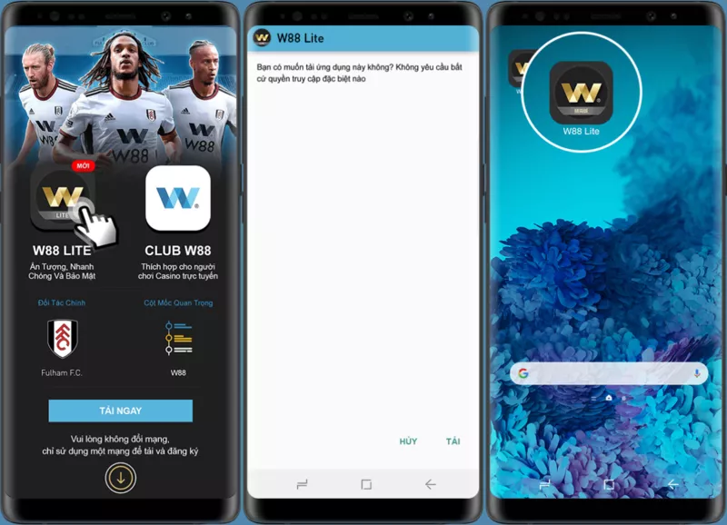 Ứng dụng W88 - Hướng dẫn tải W88 mobile đơn giản về điên thoại 9 Tải W88 Android