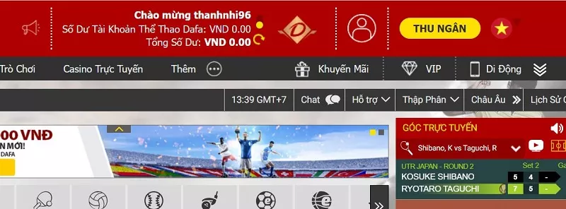Cách nạp tiền Dafabet nhanh và chính xác nhất 27 Vào mục thu ngân để nạp tiền Dafabet