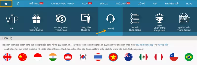 Hướng dẫn cách chat trực tuyến W88 đơn giản và an toàn nhất 10 Chọn Liên hệ W88
