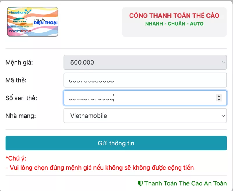 Nạp tiền Hi88 - Hướng dẫn chi tiết cách nạp tiền Hi88 cho bạn mới 29 Cách nạp tiền Hi88 qua thẻ cào
