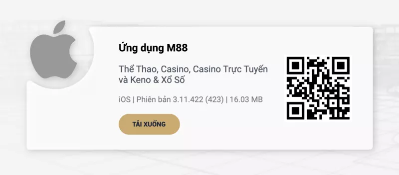 Ứng dụng M88 - Hướng dẫn cách tải M88 nhanh chóng về máy 11 Mã QR tải ứng dụng M88 cho IOS