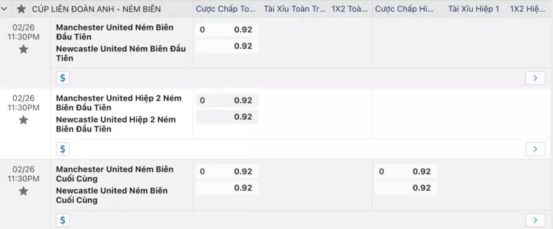 Kèo ném biên là gì? Bật mí mẹo chơi kèo ném biên ăn chắc 6 Kèo ném biên đầu tiên