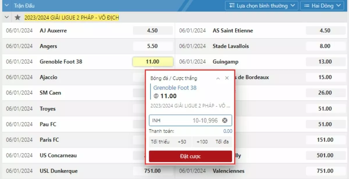 Cá cược Ligue 2 tại các trang cá cược uy tín nhất 2023 15 Đặt cược vào Ligue 2