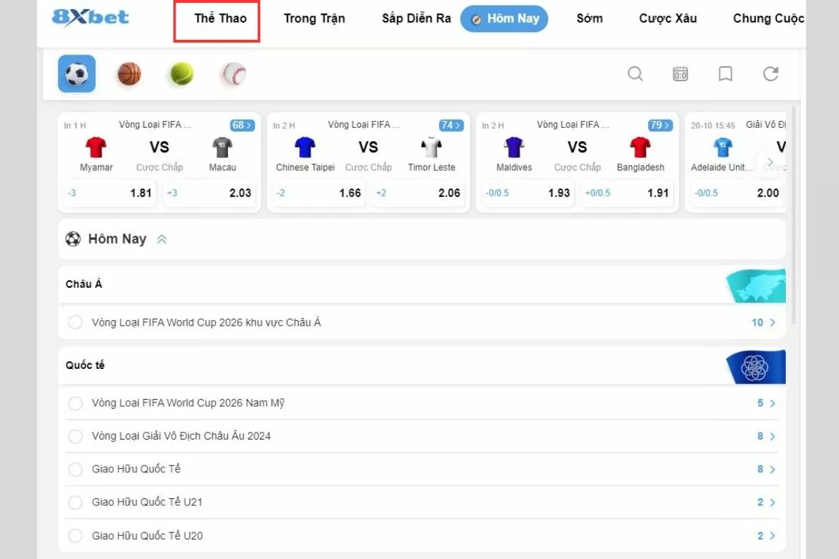 Cá cược bóng đá đỉnh cao tại Thể thao 8Xbet dành cho mọi bet thủ 4 Thể thao 8Xbet cung cấp đấy đủ các giải đấu lớn nhỏ