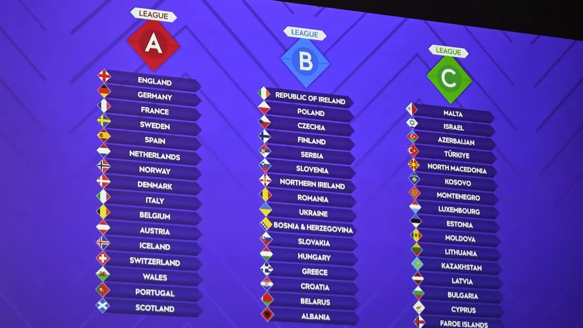 Women's Nations League - Thể thức thi đấu giải bóng đá nữ Châu Âu 6 Women's Nations League có bao nhiêu đội tham gia